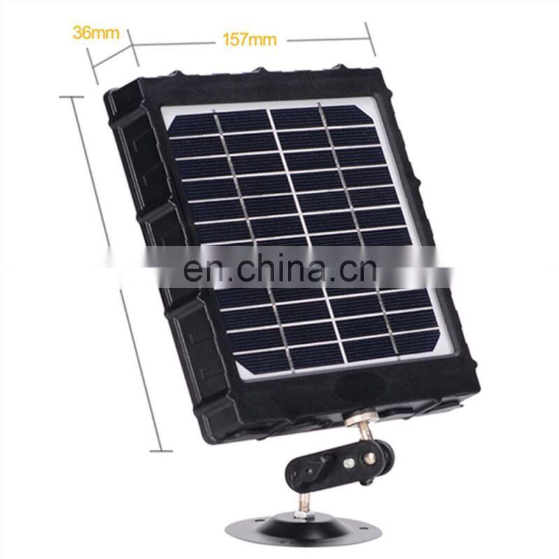 All-in one high conversion rate 6v 9v 12v built in 8000mah lithium battery outdoor hunting trail camera solar panel kit