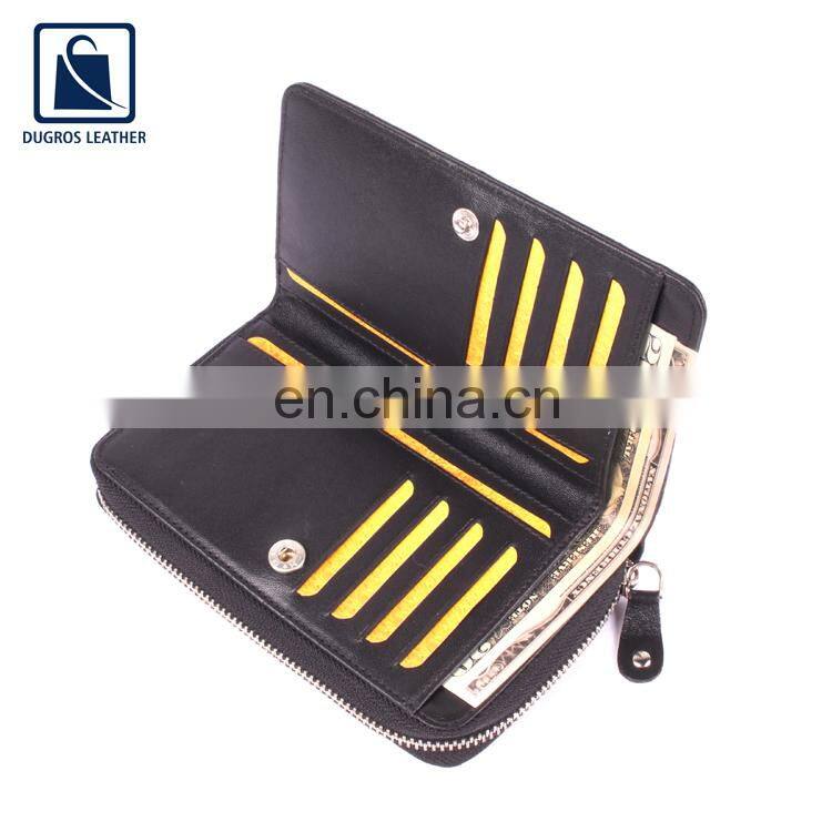 Factory Direct Sale 2022 Exclusive Range Modern Design Nickle Fitting Genuine Leather Women Wallet for Wholesale Purchase