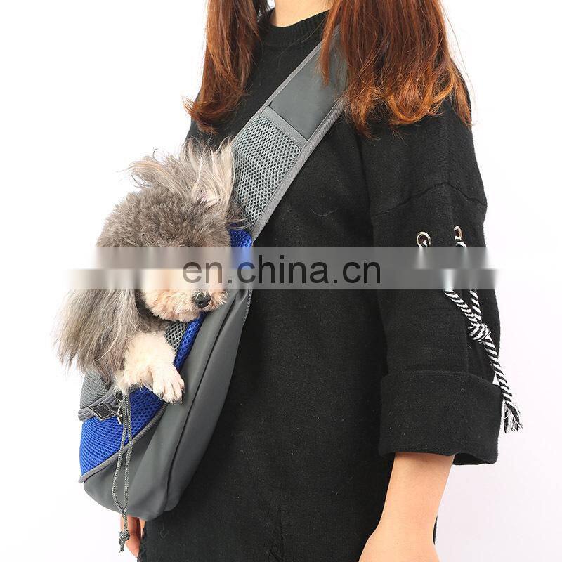 Breathable Pet Dog Carrier Outdoor Travel Pouch Mesh Oxford Single Shoulder Bag Sling Comfort Travel Tote Shoulder Bag