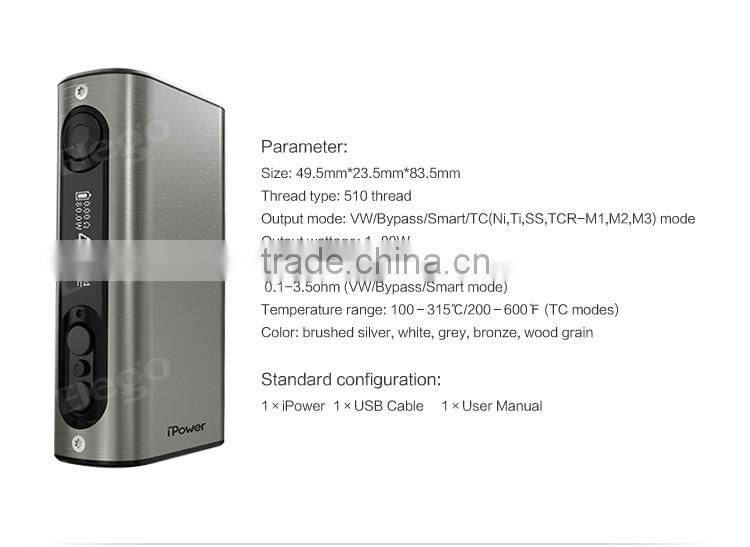 Eleaf iPower 80W MOD With Lemo 3 Atomizer Large Stock Factory Price