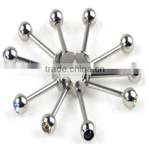 Hot Sale Cheap Lovely Anti-allergy 316L Stianless Steel Colorful Diamond Curve Nose Rings Body Piercing