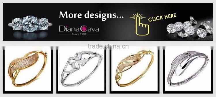 Alibaba Express Wholesale Double Ball Pave Setting CZ Fashion Bangle for Women