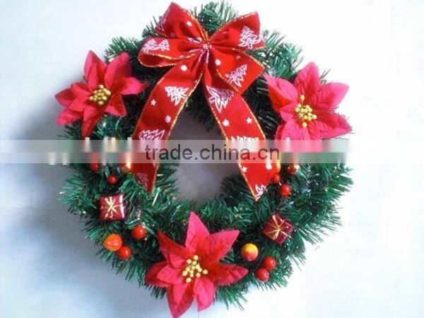 2015 New Design 120cm Artificial Christmas Gift Xmas Wreath WITH Three Sets