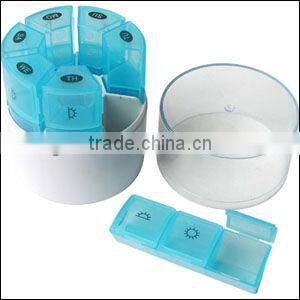 Plastic pill box for 7 days with braille, Pill Box