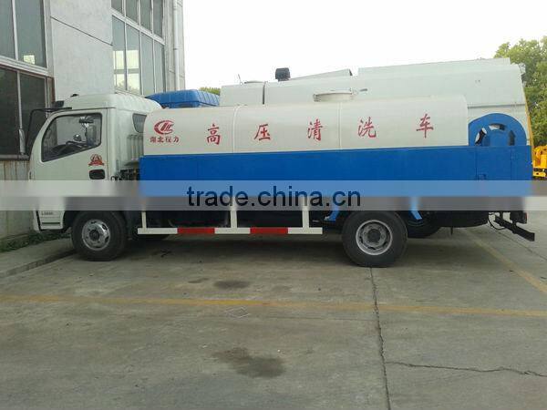 Dongfeng mini high pressure cleaning truck,5m3 high pressure pump truck