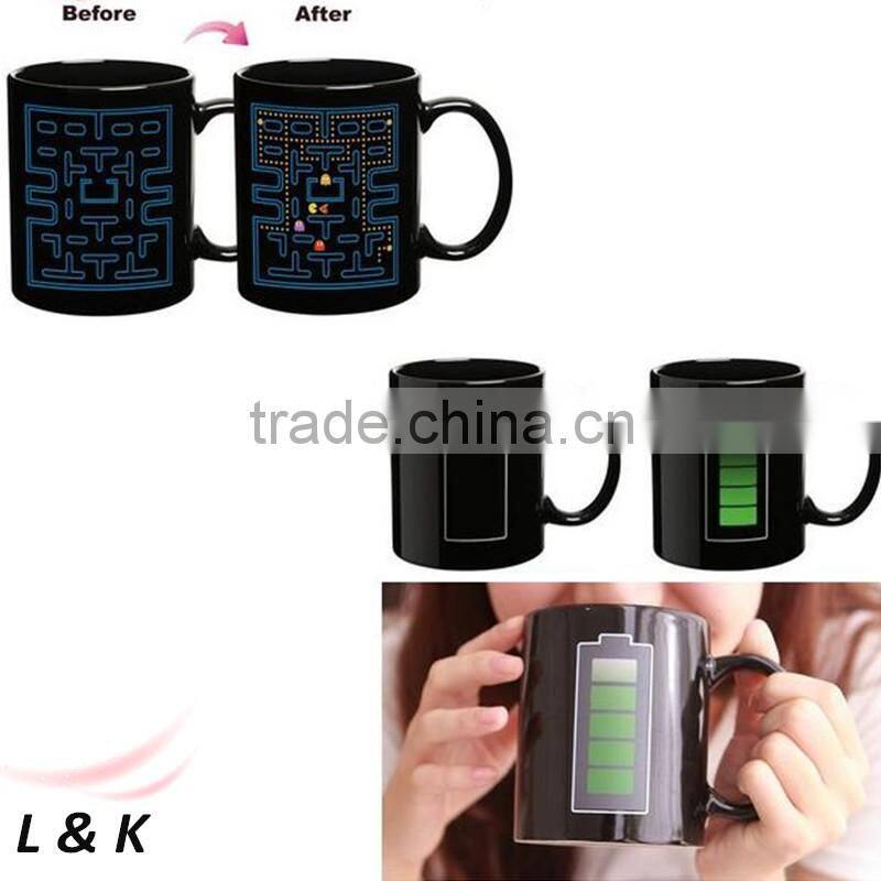 heat sensitive color changing mug, customized magic mug