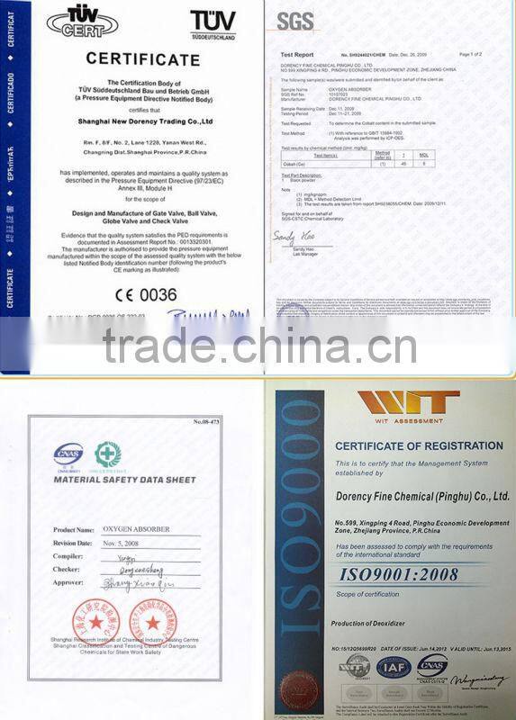 Shanghai DORENCY oxygen scavenger for food packing use