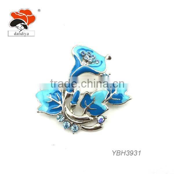 2015 romantic charm alloy flower rhinestone brooch wholesale