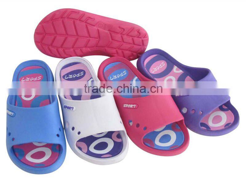2015 new designed printed eva slipper for girls