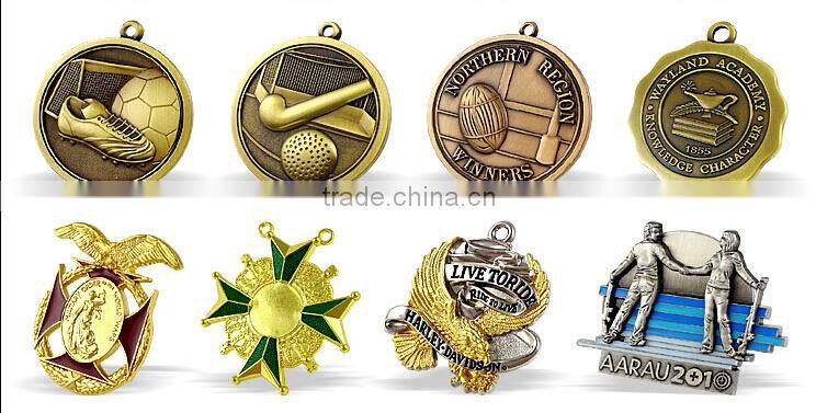 2015 newest die casting gold silver plated 3D gold eagle replica coins