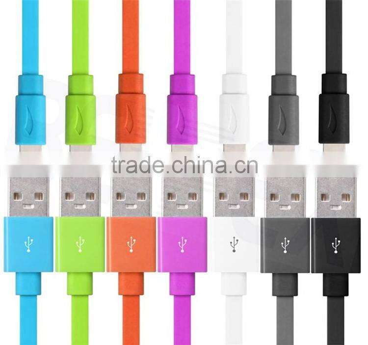 Flat Round MFI Certificated Wholesale USB Charger Cable for IOS