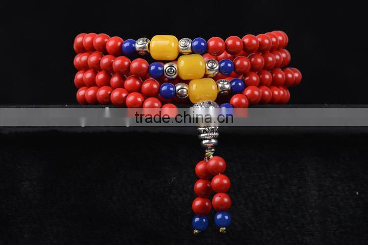 6mm 108 beads bracelets cinnabar red bracelet mala necklace