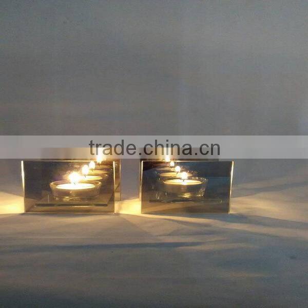 wholesale pyramid glass candleholder