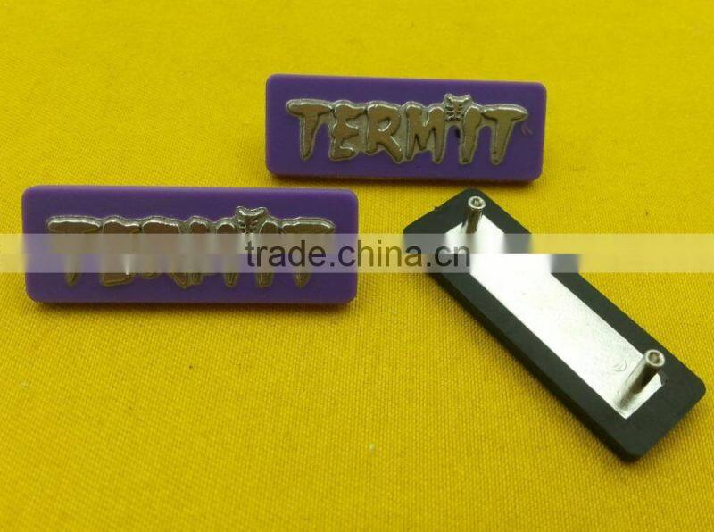 New Arrive High Quality Rubber Covered Zinc alloy Metal Rivet Badges For handbad -- P5330