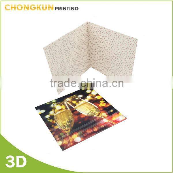2016 new Christmas greeting card 3D lenticular card