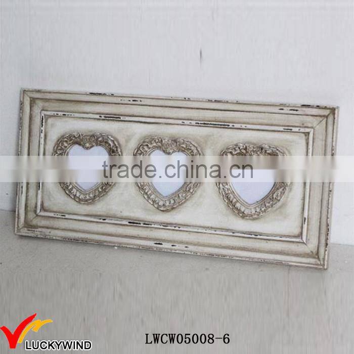 Wall Wood Love Heart Multi Opening Photo Frames Shabby Chic