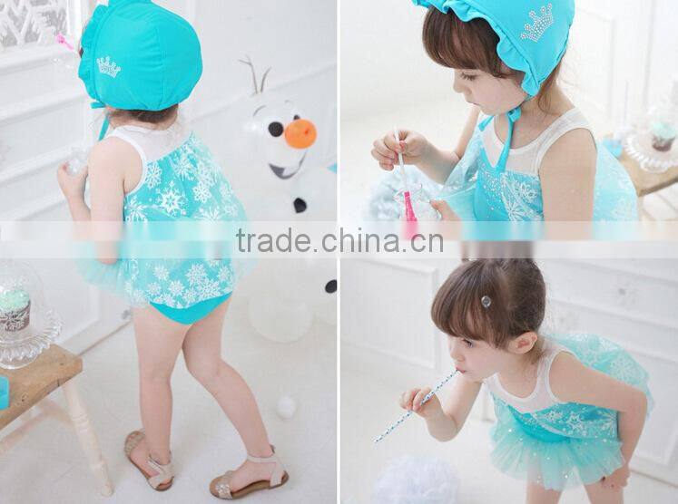 Little Elsa Princess Beautiful 3pcs Swimwear Kids for Girls