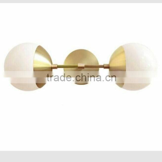 wall light with glass and brass metal wall light lamp lights made in China