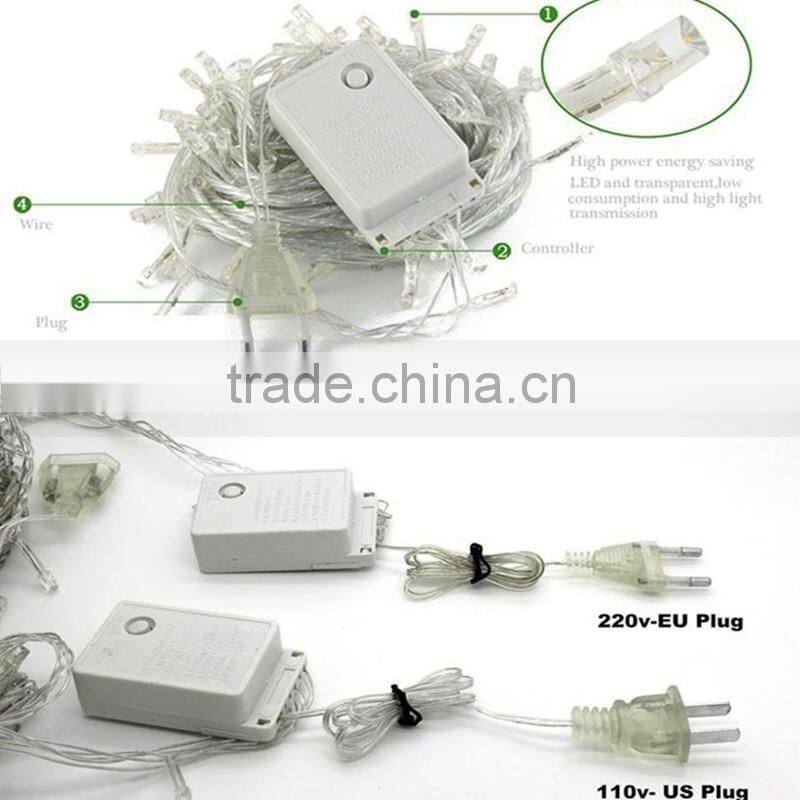 110V 220V Colorful Christmas Led Lighting 10m 100 leds for Holiday/Party/Wedding/Decoration Blue/Green/White/Red/RGB/Yellow/Purp