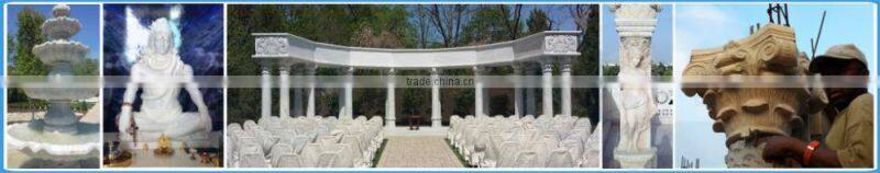 hand carved marble table with statue base