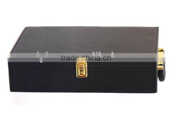 Top Grade New Design 2 bottle leather red wine handle case