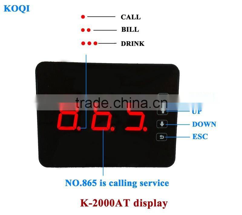 Restaurant transmitter and receiver wireless pager system K-2000AT+H3