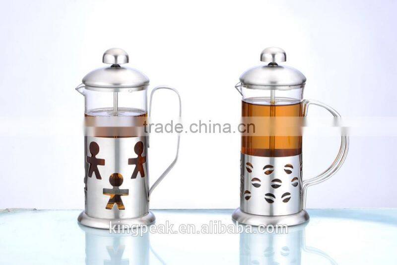 2015 Best Selling 8 cup French press coffee maker/Stainless steel shock Proof borosilicate glass french press/Coffee Plunger