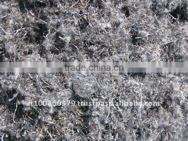 Steel wire scrap derived from the shredding of wasted tires