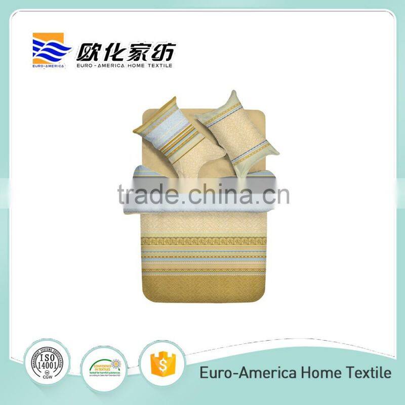 100% Cotton Hotel White Stripe Bed Sheet Bedding Set