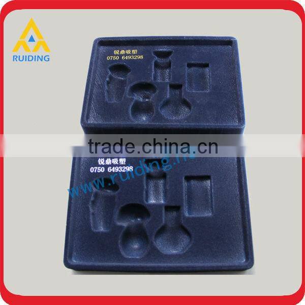 custom flocked plastic sample tray