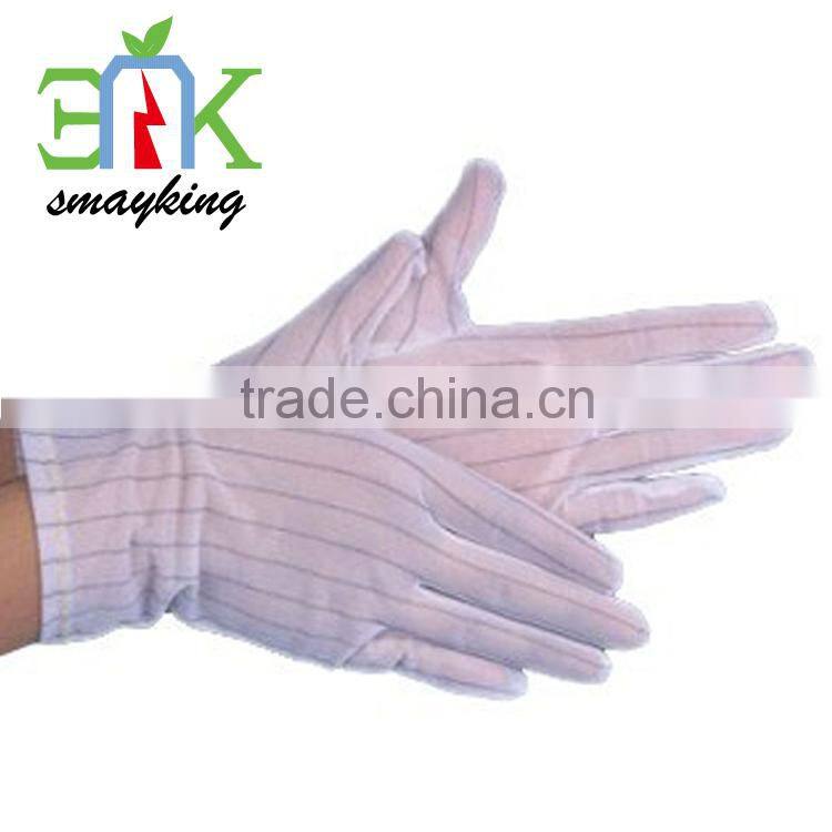 Double Sides ESD Antistatic Gloves 98% active polyester and 2% active carbon fiber