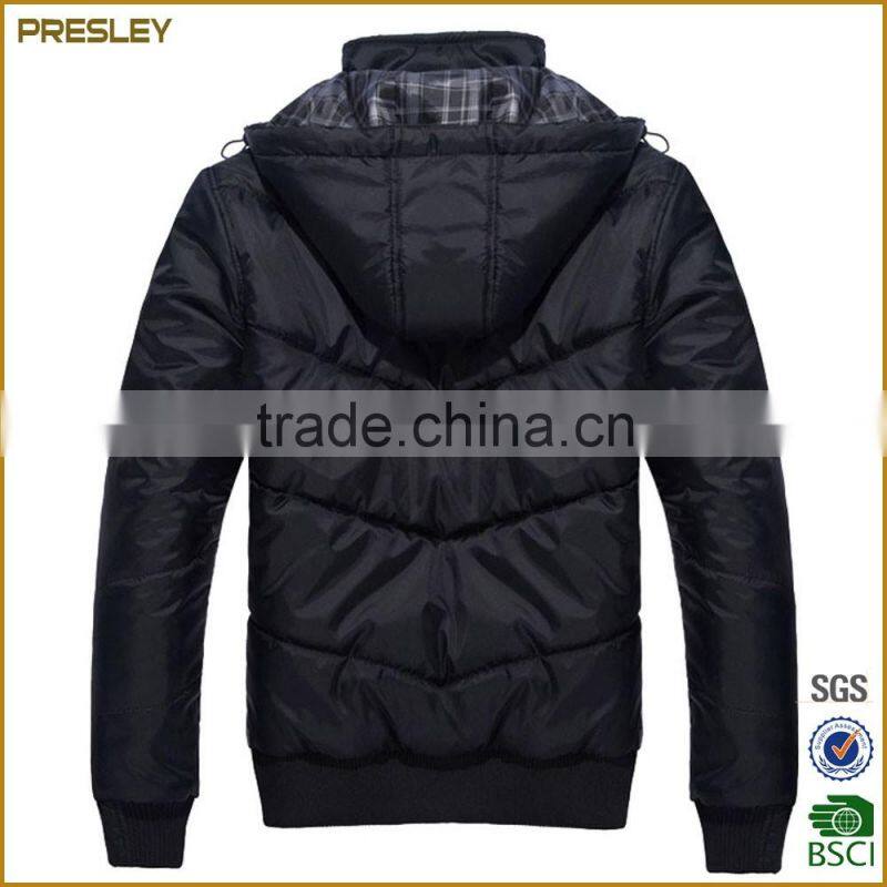 Wholesale cheap quality hot sale winter man cotton down jacket black coat