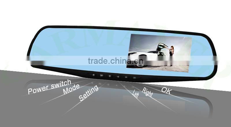 Private OEM Dual Camera 1080P Parking Mode GPS car dvr rearview mirror for world