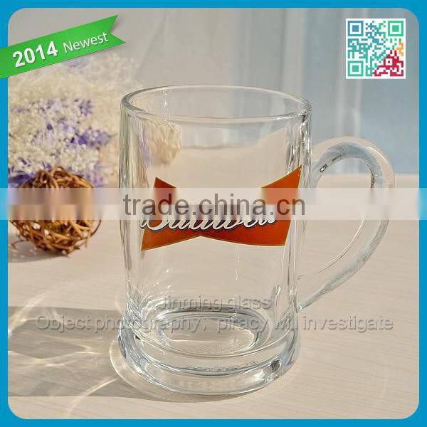 wholesale customized funny fancy crystal mini glass beer mug with handles