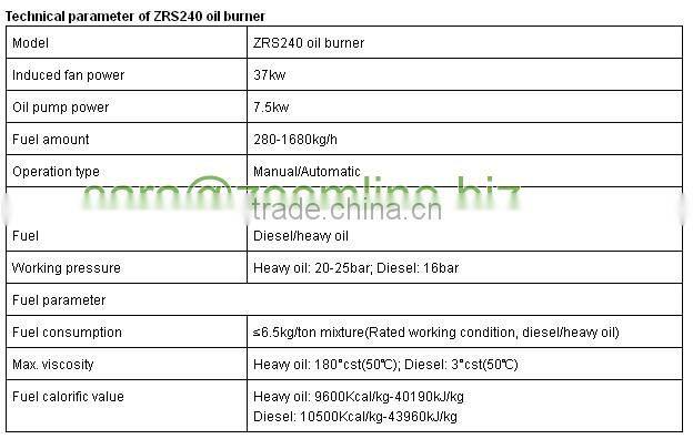 ZRS200 Diesel burner Oil burner