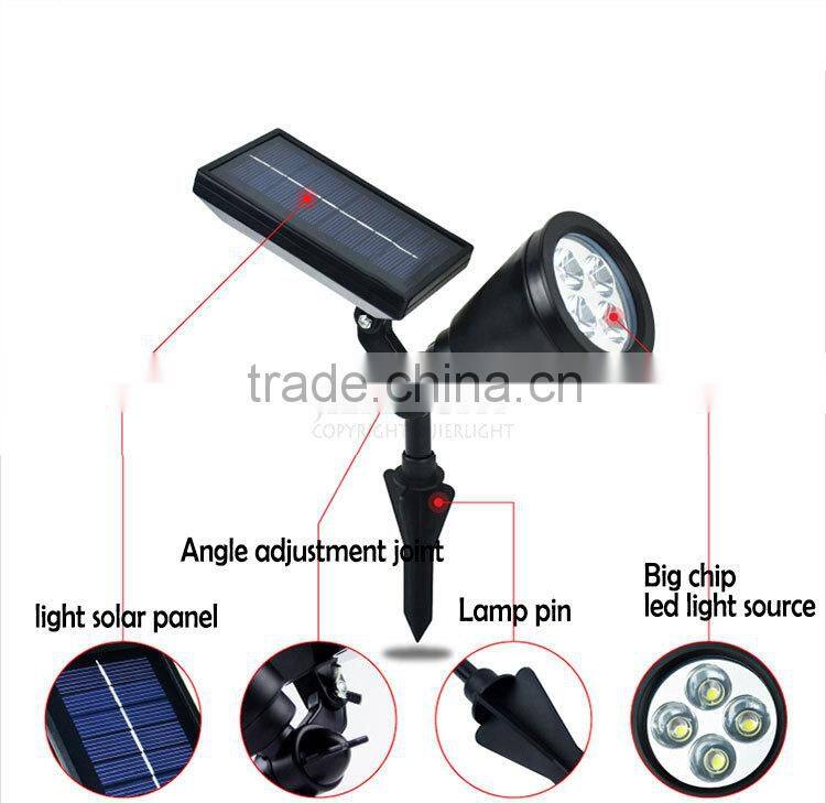 2w 2200mA garden solar light & power solar garden lamp