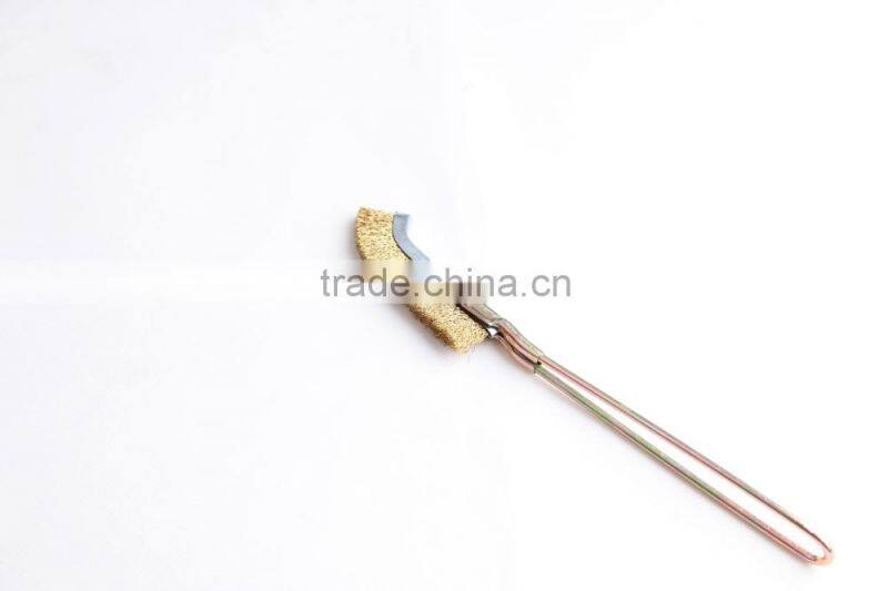 bent hand scratch brushes with handle, length 245 mm or 9 3/5"