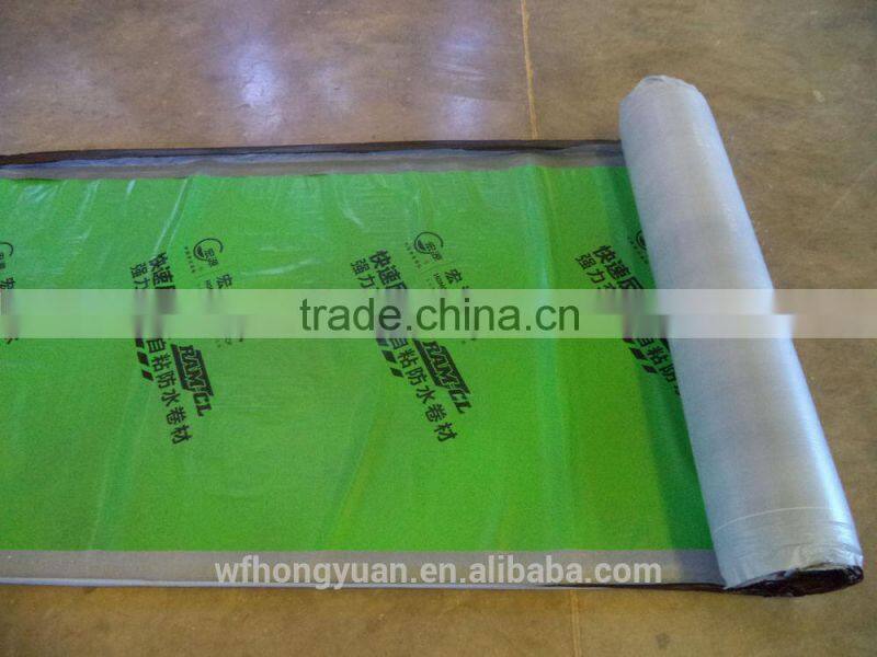 synthetic roof underlayment/self-adhesive modified bitumen waterproofing membrane/bitumen waterproof membrane