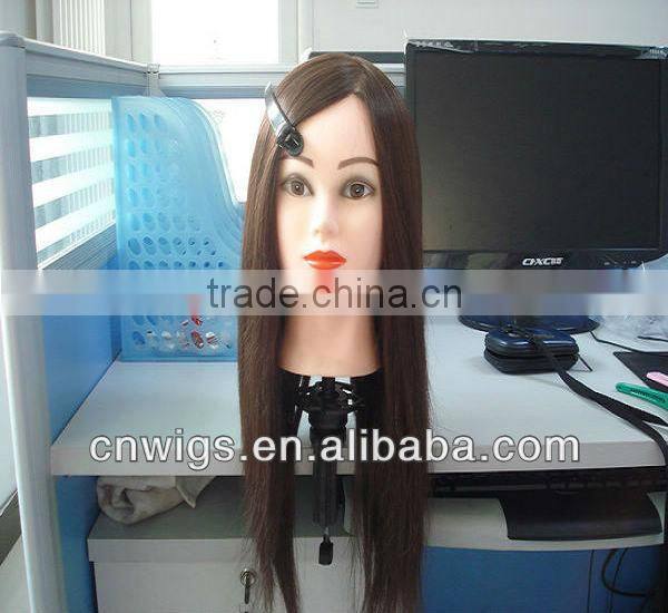 Premium Quality human hair training head/hairdressing training heads