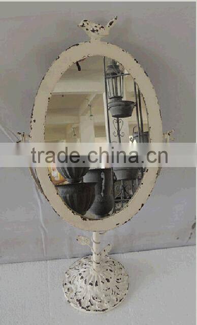 Vintage chic decorative standing mirror