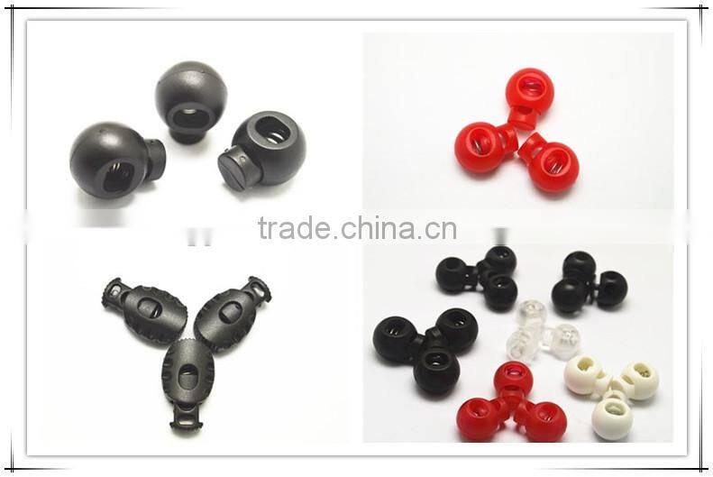 black cord stopper high end toggle for clothing and camping equipment fasten