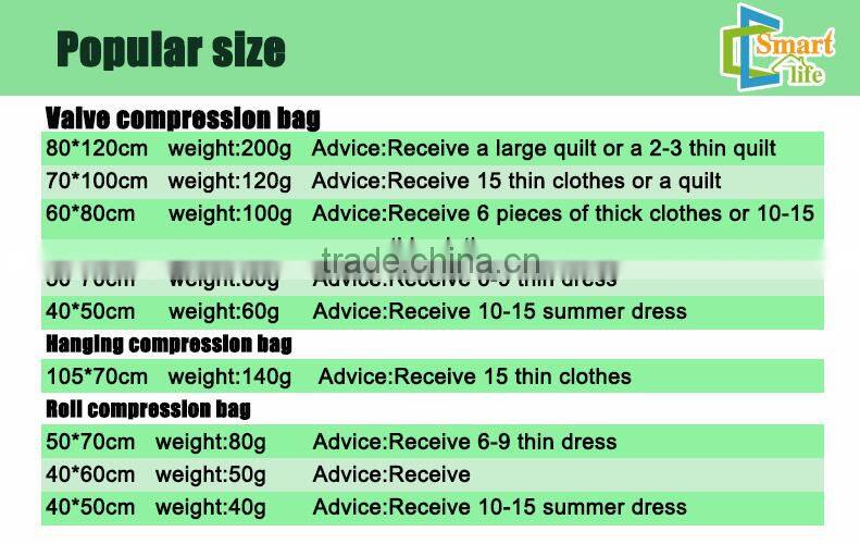 home storage vacuum plastic comforter storage bag for clothes