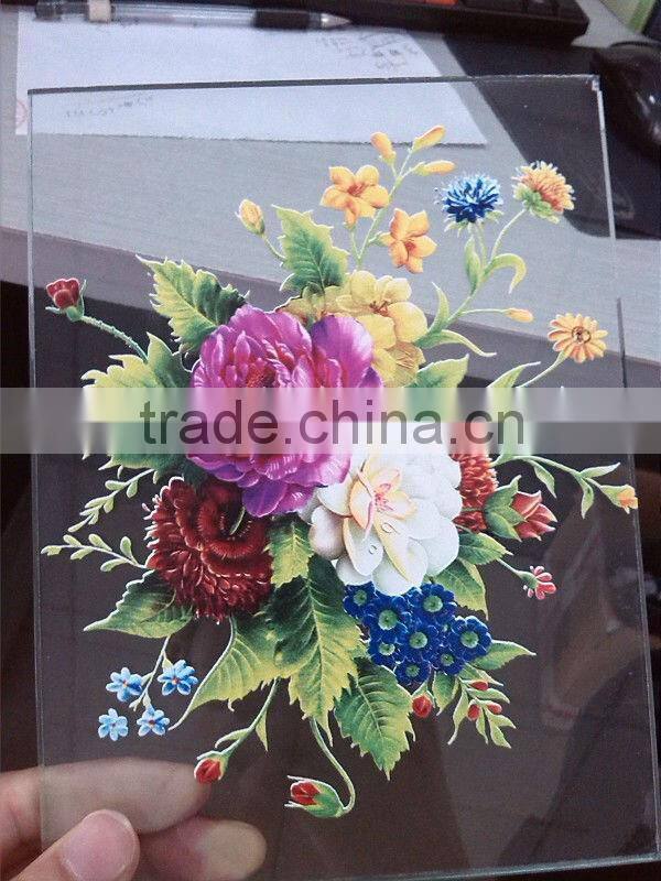 Multicolor flatbed print logo in glass bottle CMYK with CISS