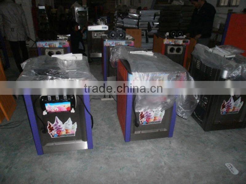Desktop spaghetti ice cream machine 3 flavors 22~25 gallon/H