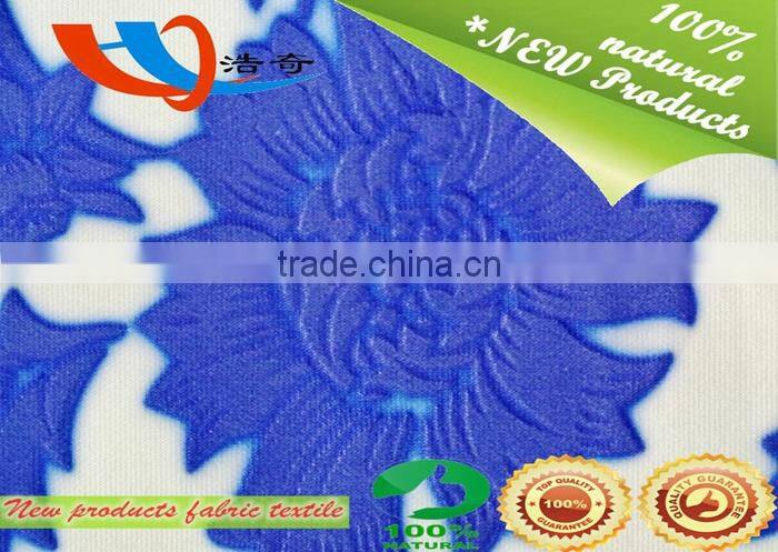 New woman clothing fabric product made in china shaoxing factory scuba 3d print multicolor emboss fabric