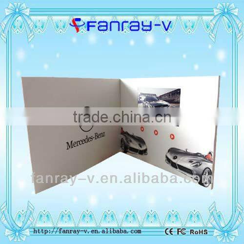 High quality 4.3 inch TFT color screen business video card video book video brochure with 1400mAh built-in battery