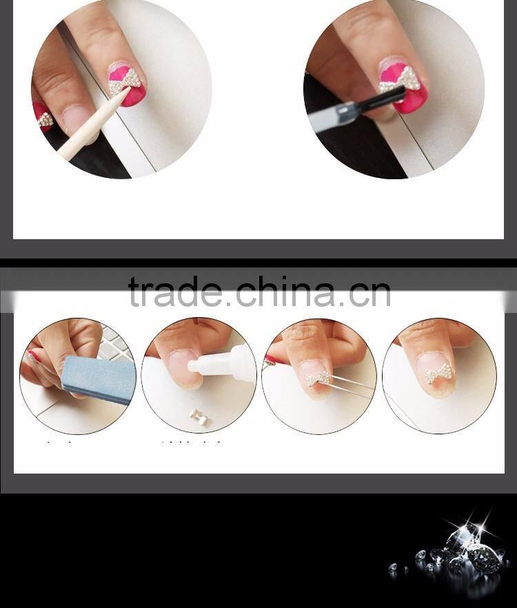 3D Nail Art DIY Decoration Black & White Color Bow Flower &Snowflake Pattern Nail Rhinestone Stickers For Manicure Tools