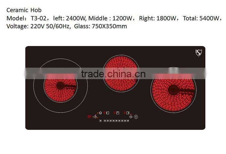 touch sensor ceramic and induction hob home appliances