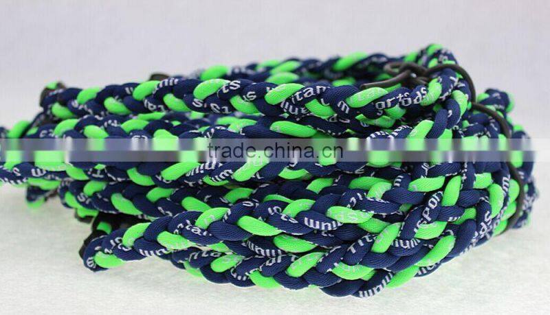 Power Triple Braided Ionic Titanium Balance Sport Baseball Necklace