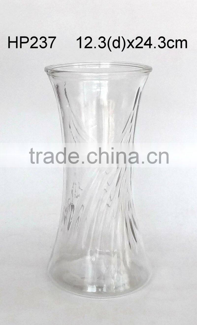 HP255 clear glass vase